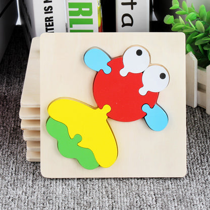 Montessori Ahşap 16 Adet Puzzle/Yapboz