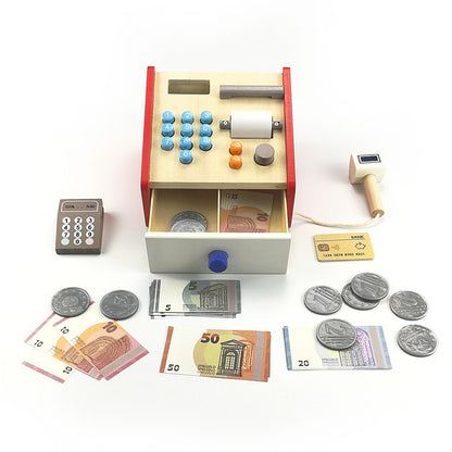 Montessori Ahşap Yazarkasa Set