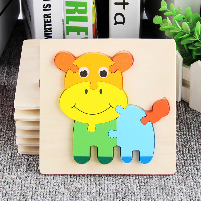 Montessori Ahşap 16 Adet Puzzle/Yapboz