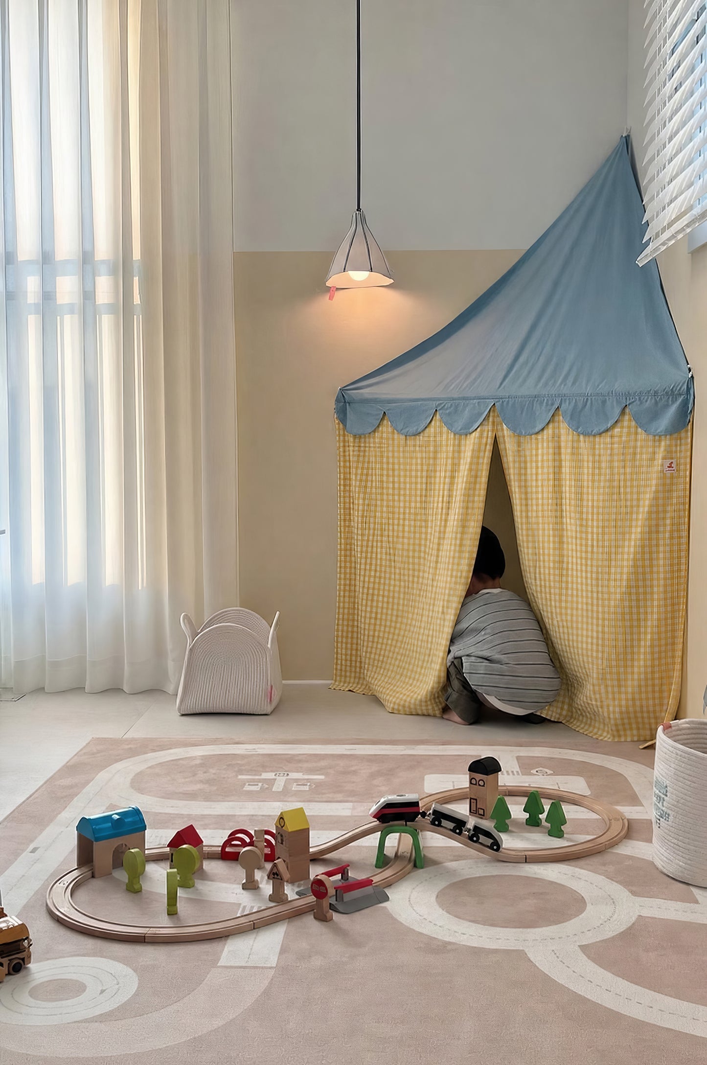 Çocuk Oyun Çadırı Montessori Oyun Evi Kumaş Çocuk Çadırı