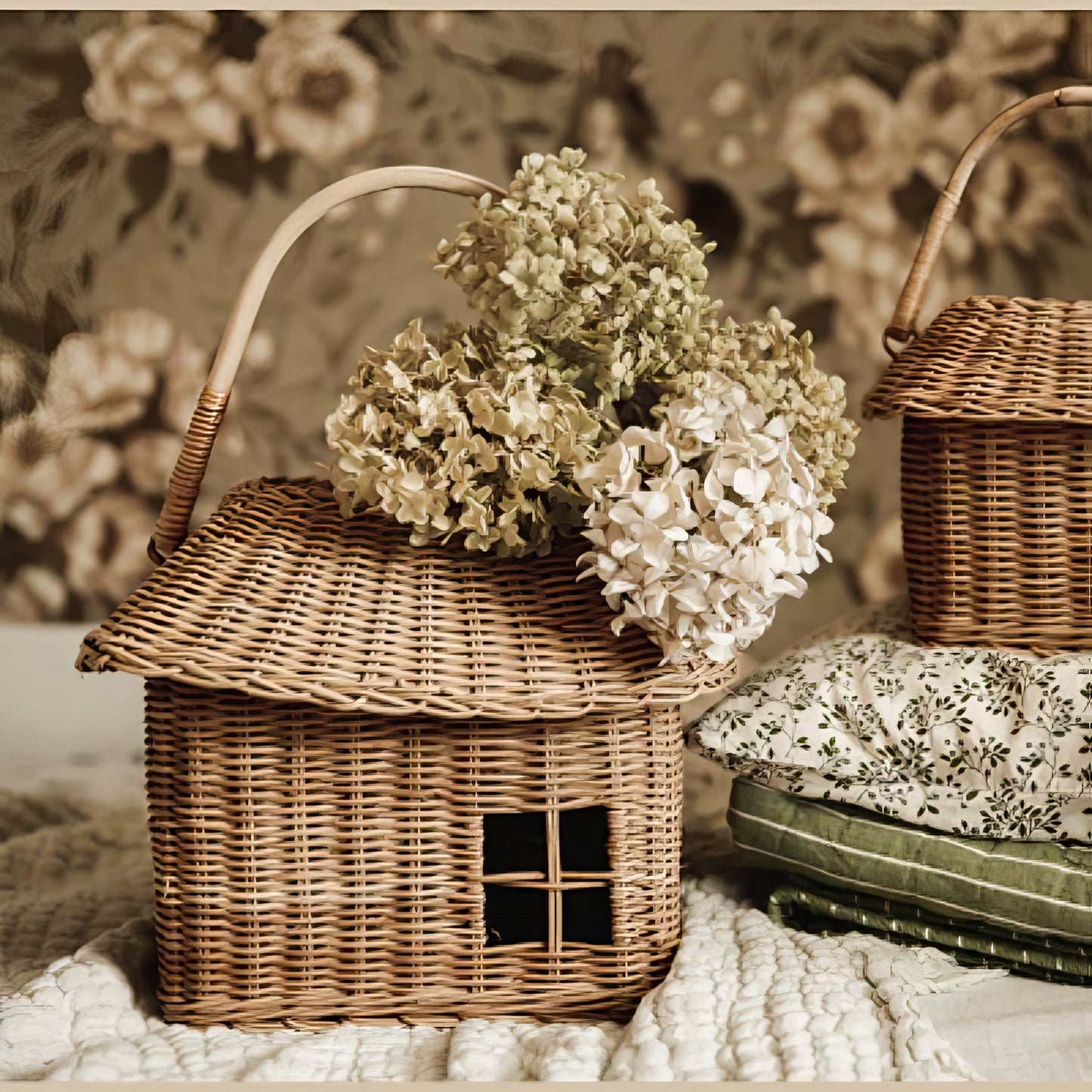 Doğal Rattan & Bambu Çocuk Evi Dekoratif Obje & Bohem Çocuk Odası Düzenleyici