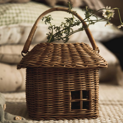 Doğal Rattan & Bambu Çocuk Evi Dekoratif Obje & Bohem Çocuk Odası Düzenleyici