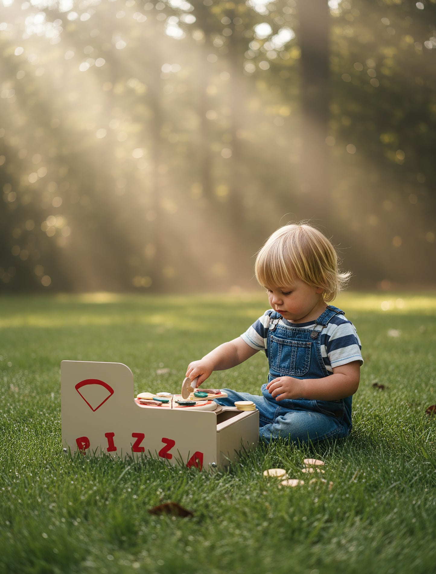 TR/ Montessori Ahşap Fırınlı Pizza Oyuncak Seti - 13 Parça Eğitici Mutfak Oyunu (3 Yaş+)Türkiyeden Gönderim