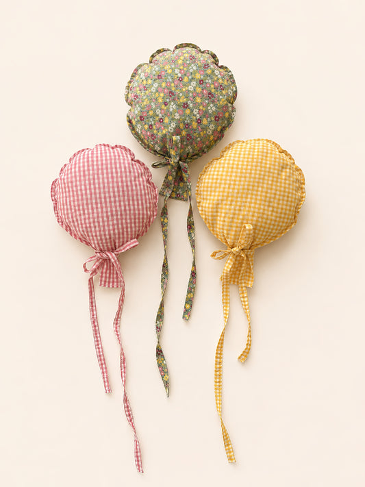 3'lü Dekoratif Kumaş Balon Seti Çocuk Odası Duvar Süsü Bebek Odası Dekoru El Yapımı Balon Süs