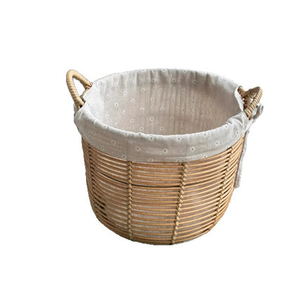Bambu Görünümlü Astarlı Sepet Düzenleyici & Şık İç Astarlı Çok Amaçlı Organizer