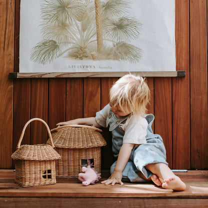 Doğal Rattan & Bambu Çocuk Evi Dekoratif Obje & Bohem Çocuk Odası Düzenleyici