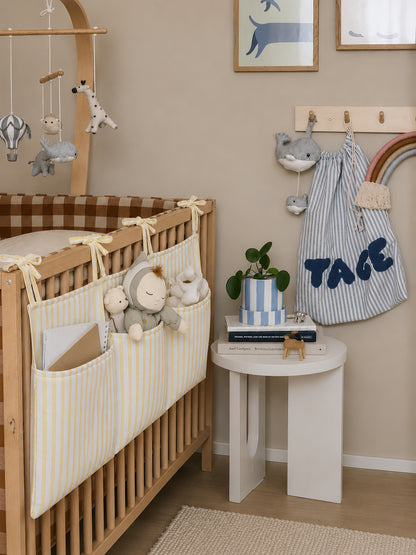 Bebek çocuk beşik yatak Kenarı Düzenleyici Beşik Organizeri Bebek Yatak Kenarı Düzenleyici Cepli Beşik Organizeri 48x23 cm