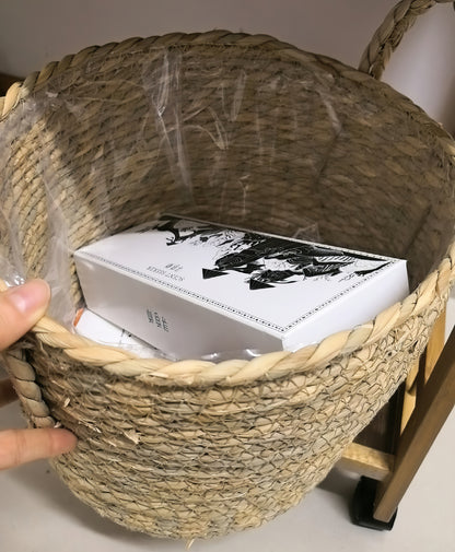 Kulplu Yuvarlak Deniz Yosunu Saksı & Çok Amaçlı Dekoratif Organizer Düzenleyici