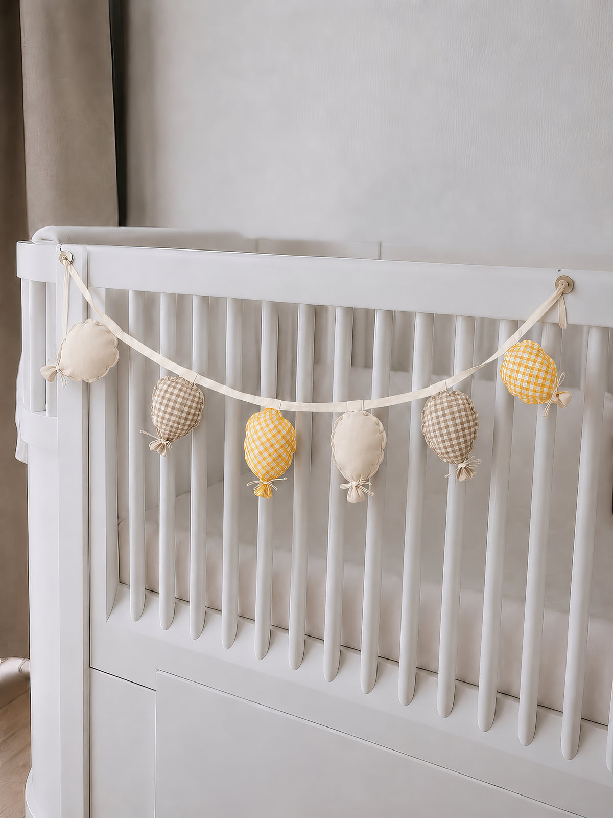 Kumaş Balon Duvar Süsü Flama Şerit , El Yapımı Doğum Günü Bebek Çocuk Odası Duvar kapı Dekoru