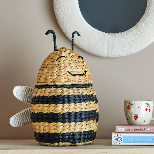 Doğal Su Sümbülü Arı Tasarımlı Organizer & Dekoratif Çocuk Odası ve Ev Aksesuarı