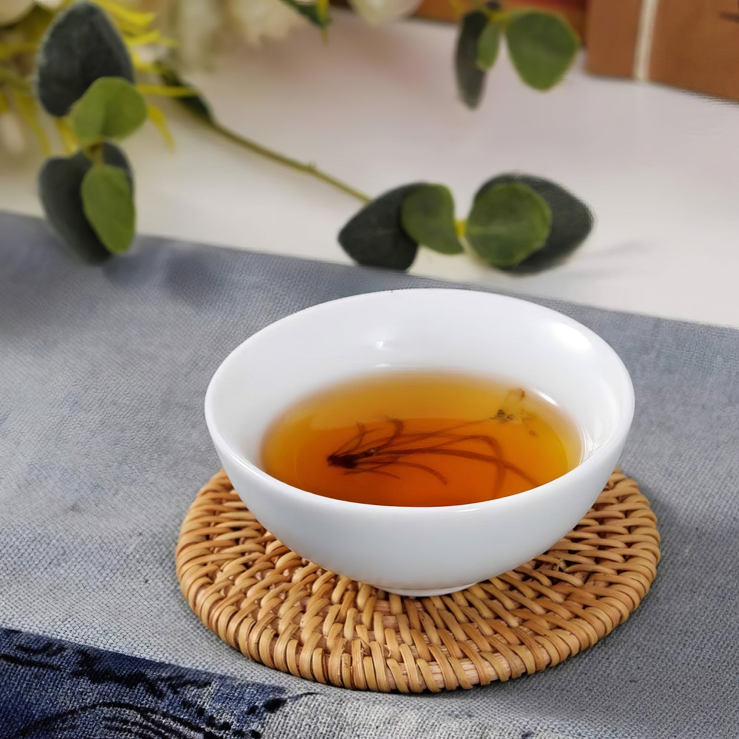 Düz Yuvarlak Rattan Bardak Altlığı 6’lı Set & Minimalist Dekoratif Bardak Standı